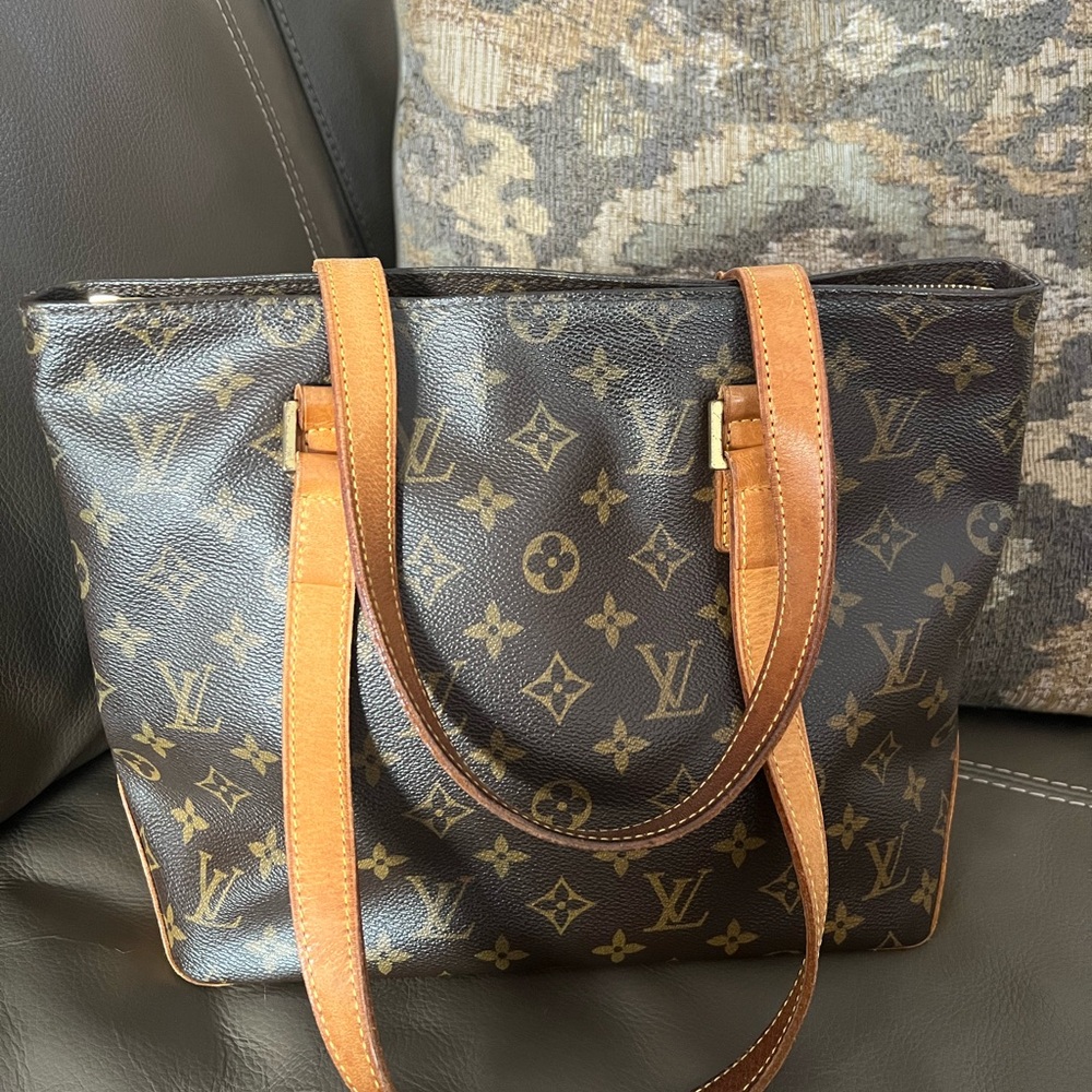 Louis Vuitton Classic Monogram Tote in Brown and Tan
